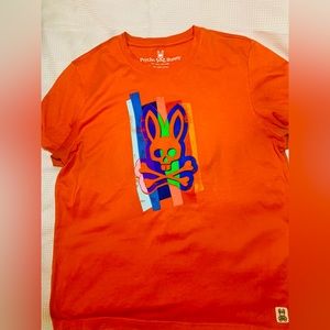 Psycho Bunny orange men’s T-shirt size SM